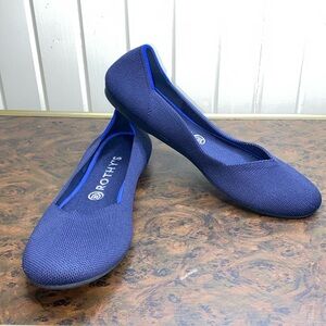 Rothy’s Round Toe Flats size 10 (really 9.5) navy blue
